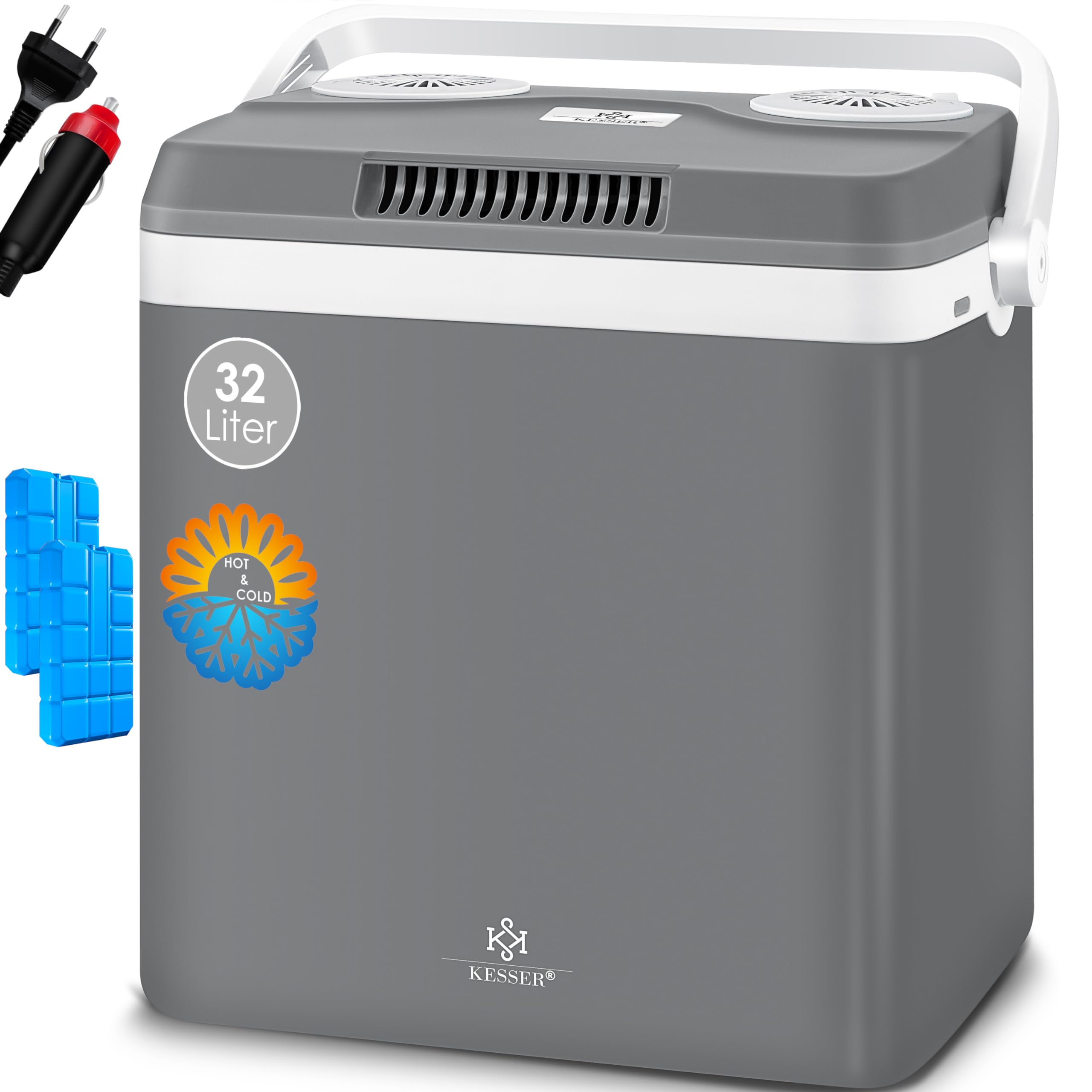 KESSER® Kühlbox Thermobox 32 Liter, 12V & 230V B07GDK8Q9K