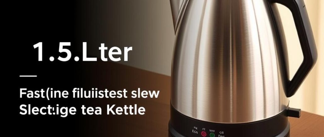 Had(en) Highclere 1,5 L Stainless Steel Electric Tea Kettle