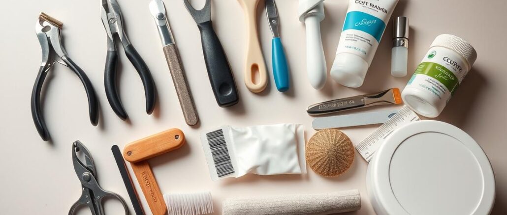 Hilfsmittel für Fußpflege