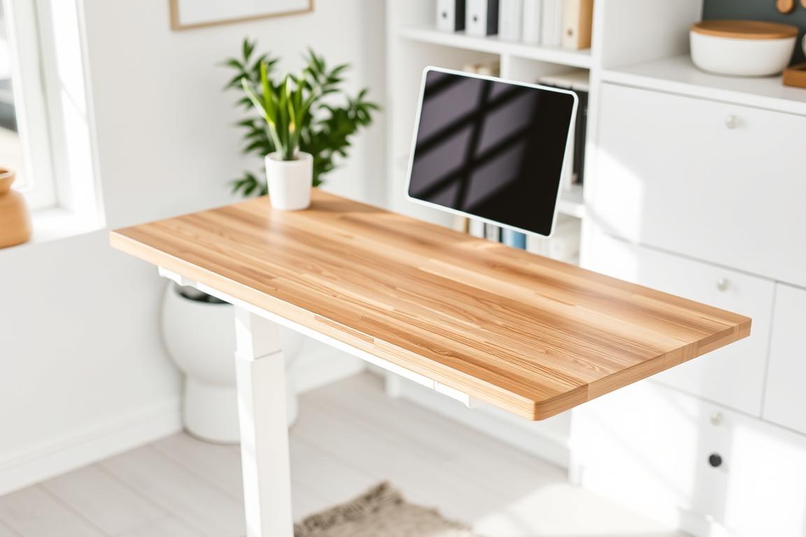 Flexispot Bambus höhenverstellbarer Schreibtisch elektrisch EW8 BB Weiss - Für mehr Gesundheit 1 flexispot-bambus-hoehenverstellbarer-schreibtisch-elektrisch-ew8-bb-weiss