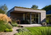 Gartenhäuser mit modernem Flachdach
