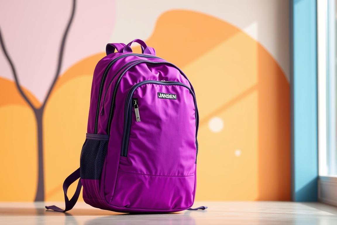 Entdecke den Jansben Schulrucksack Nylon 30l lila für deinen Schulalltag 1 jansben-schulrucksack-nylon-30l-lila