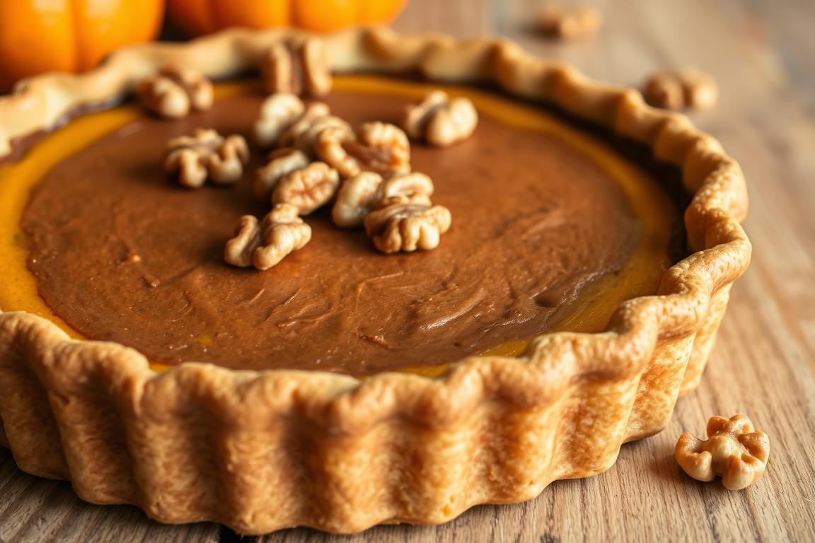 Kürbis-Schoko-Pie mit Walnüssen: Ein einfaches Rezept für dich 1 kuerbis-schoko-pie-mit-walnuessen