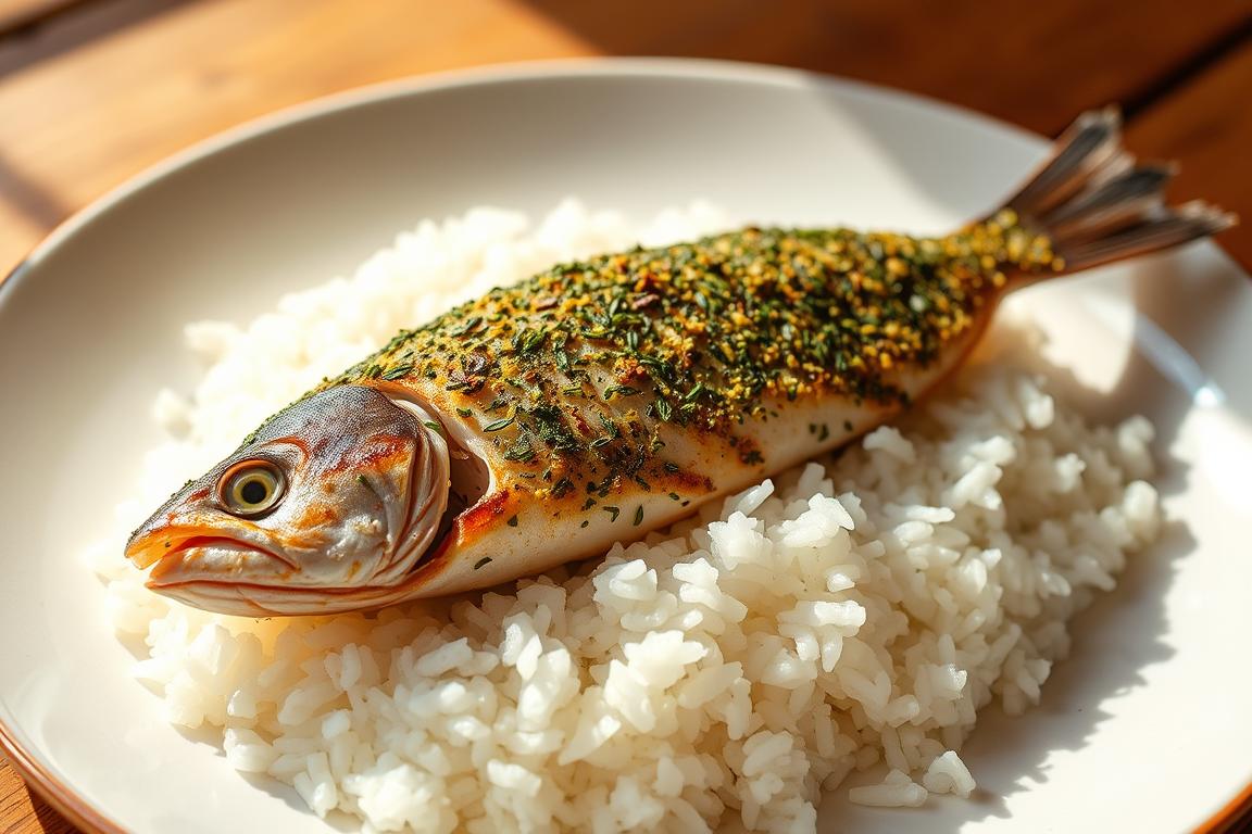 Steinbeisser mit Kräuterkruste und Reis - Ein einfaches Rezept 1 steinbeisser-mit-kraeuterkruste-und-reis